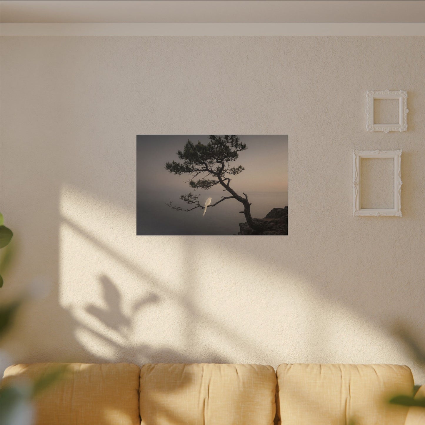 Dawn Pine Tree Canvas Art - Dark Japandi Datsuzoku
