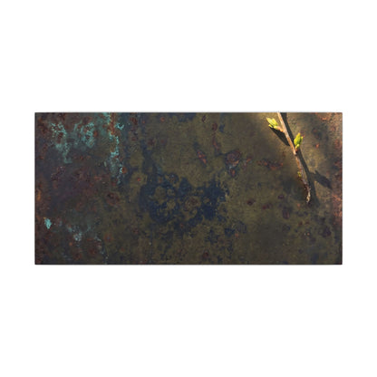 Golden Hour Rust Patina Canvas Art - Dark Japandi Ma