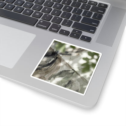 Japandi Paper Fold in Dappled | Watercolor Sticker Art Print