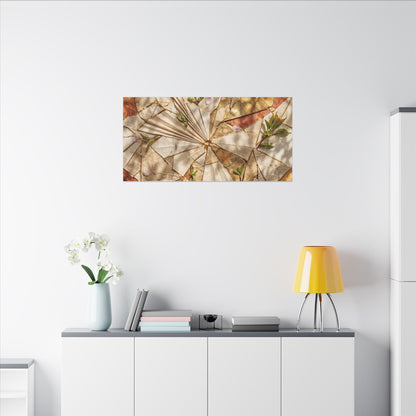 Resilient Paper Fold Canvas Art - Gold Repair Kintsugi