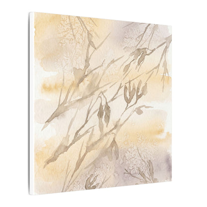 Shadow Play Winter Canvas Art | Japandi Warm Design