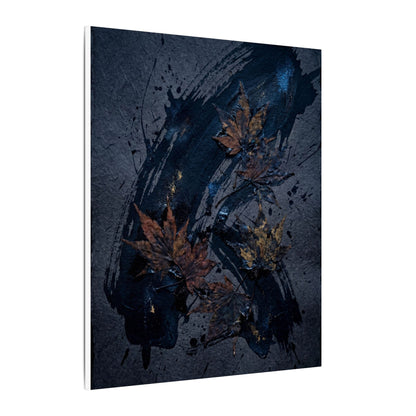Sophisticated Ink Brushstroke Canvas Art - Dark Texture Dark Japandi