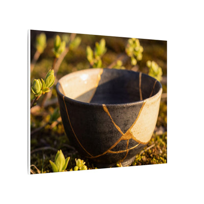 Seijaku Broken Pottery Canvas Art - Kintsugi Gold Repair