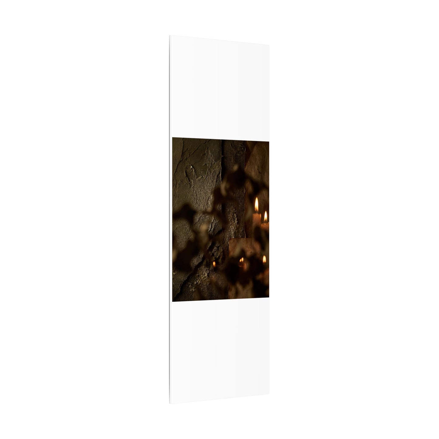 Shadow Play Dark Texture Canvas Art | Moody Dark Japandi Art