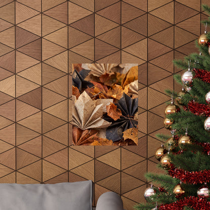 Paper Fold Wall Art Print | Autumn Japandi Texture Art