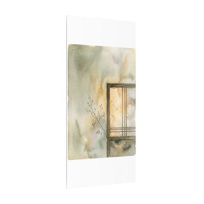 Ma Shoji Screen Canvas Art - Japandi Watercolor