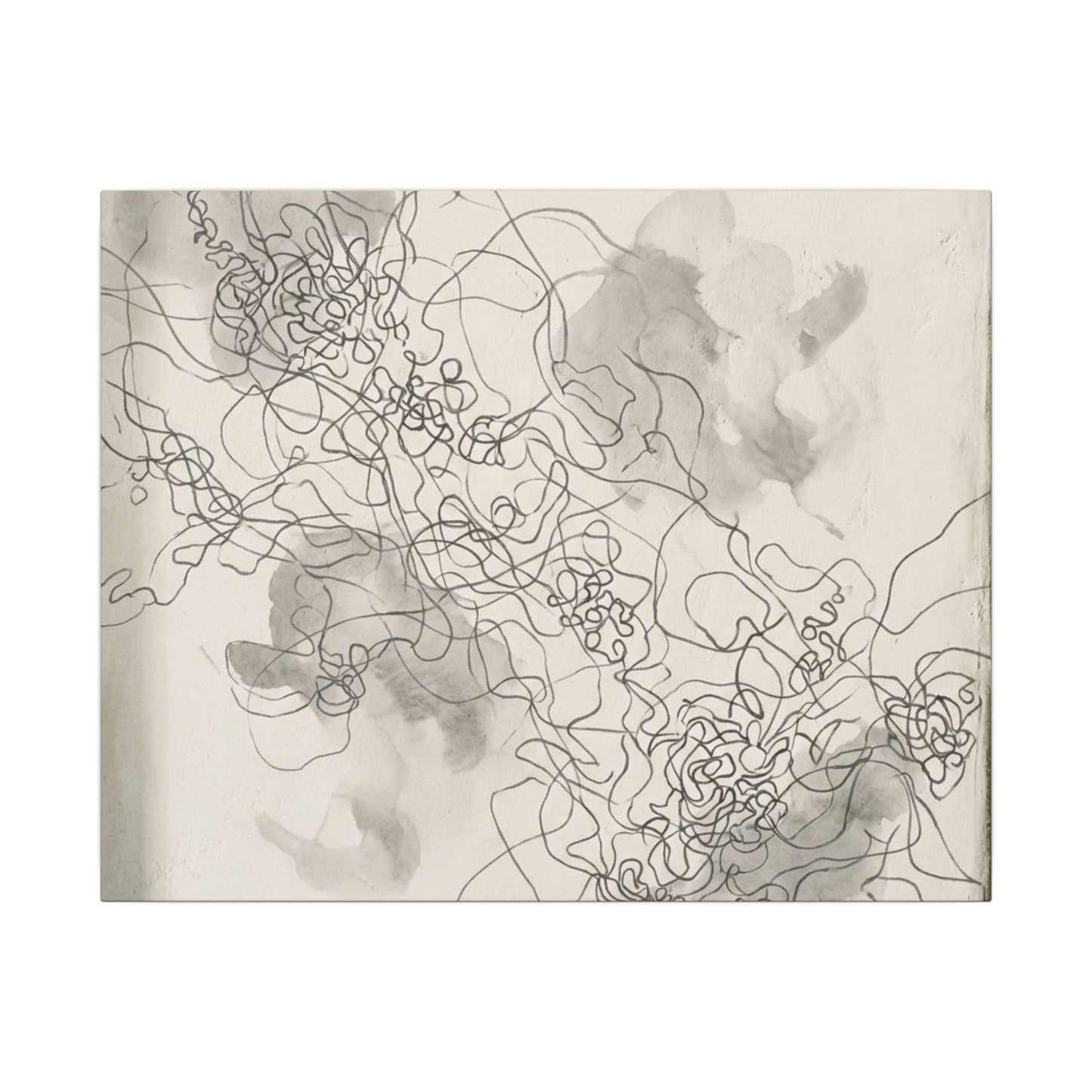 Shadow Play Spring Canvas Art | Dark Japandi Sophisticated Design Art Print