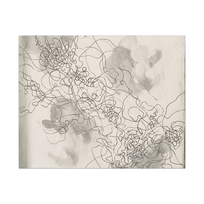 Shadow Play Spring Canvas Art | Dark Japandi Sophisticated Design Art Print