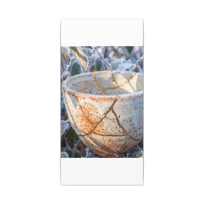 Resilient Ceramic Bowl Canvas Art - Gold Vein Kintsugi