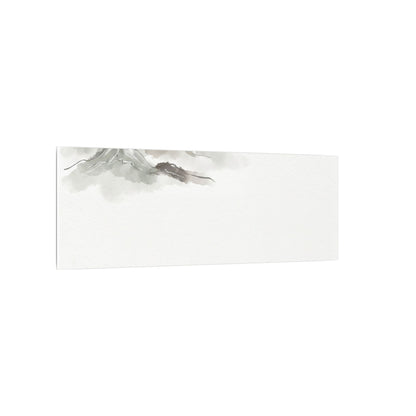 Winter Mountain Mist Minimal Line Canvas Art | Elegant Decor