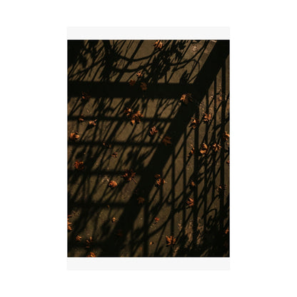 Atmospheric Shadow Play Wall Art Print - Moody Minimal Dark Japandi