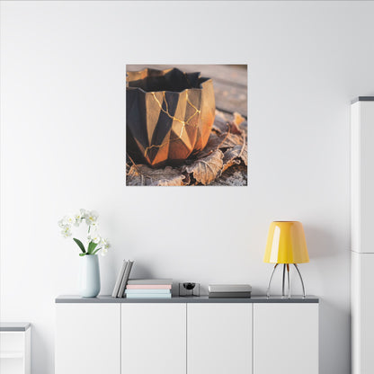 Paper Fold Gold Repair Canvas Art | Philosophical Kintsugi Art