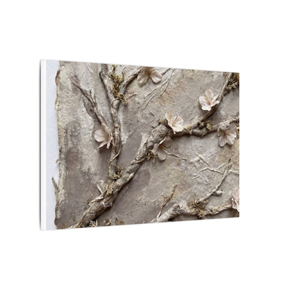 Summer Cherry Blossom Texture Canvas Art | Earthy Decor