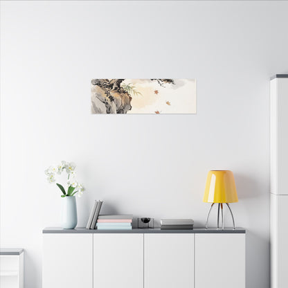 Peaceful Pine Tree Canvas Art - Sumi E Zen