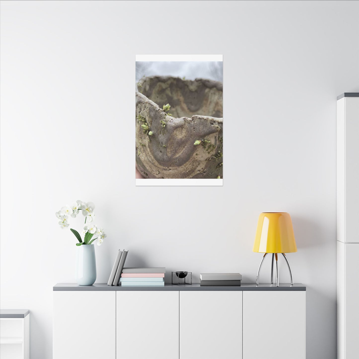 Overcast Ceramic Bowl Canvas Art - Japandi Fukinsei