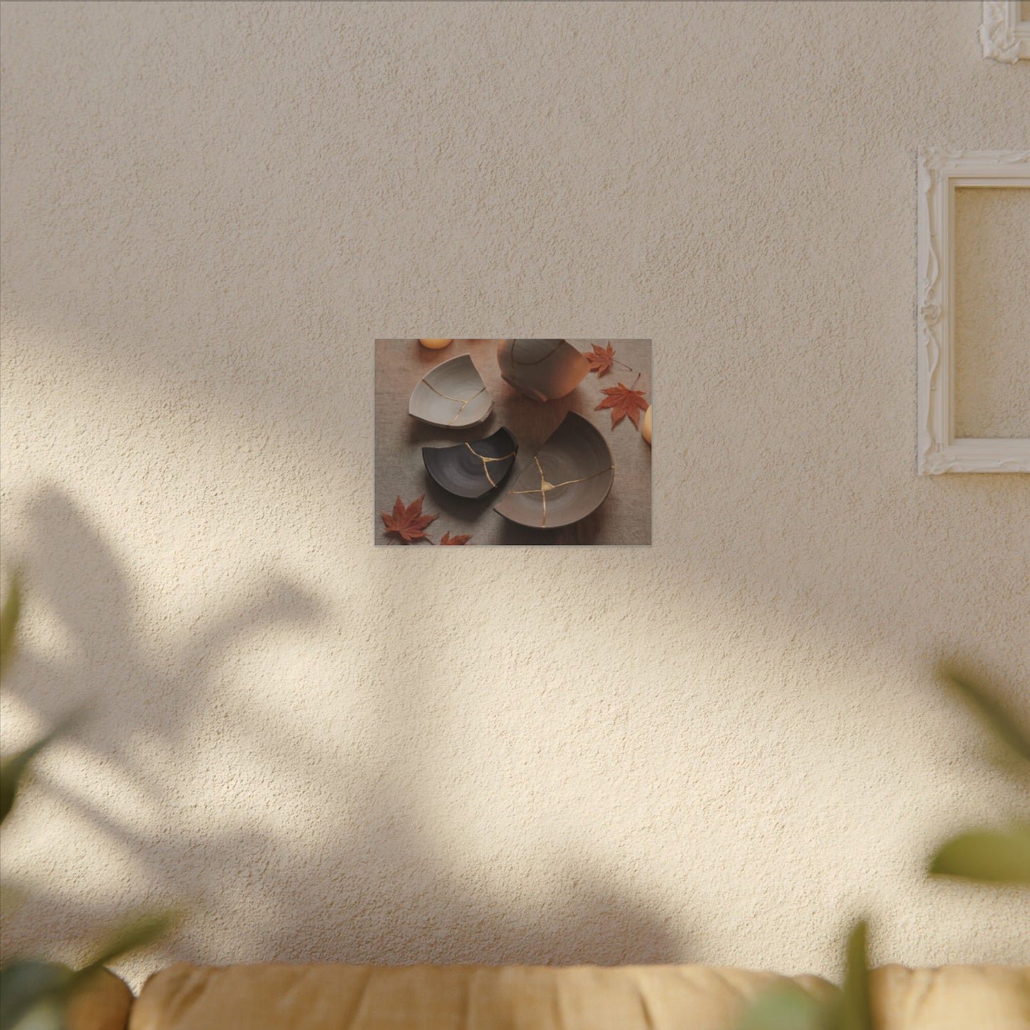 Candlelight Broken Pottery Canvas Art - Japandi Ma
