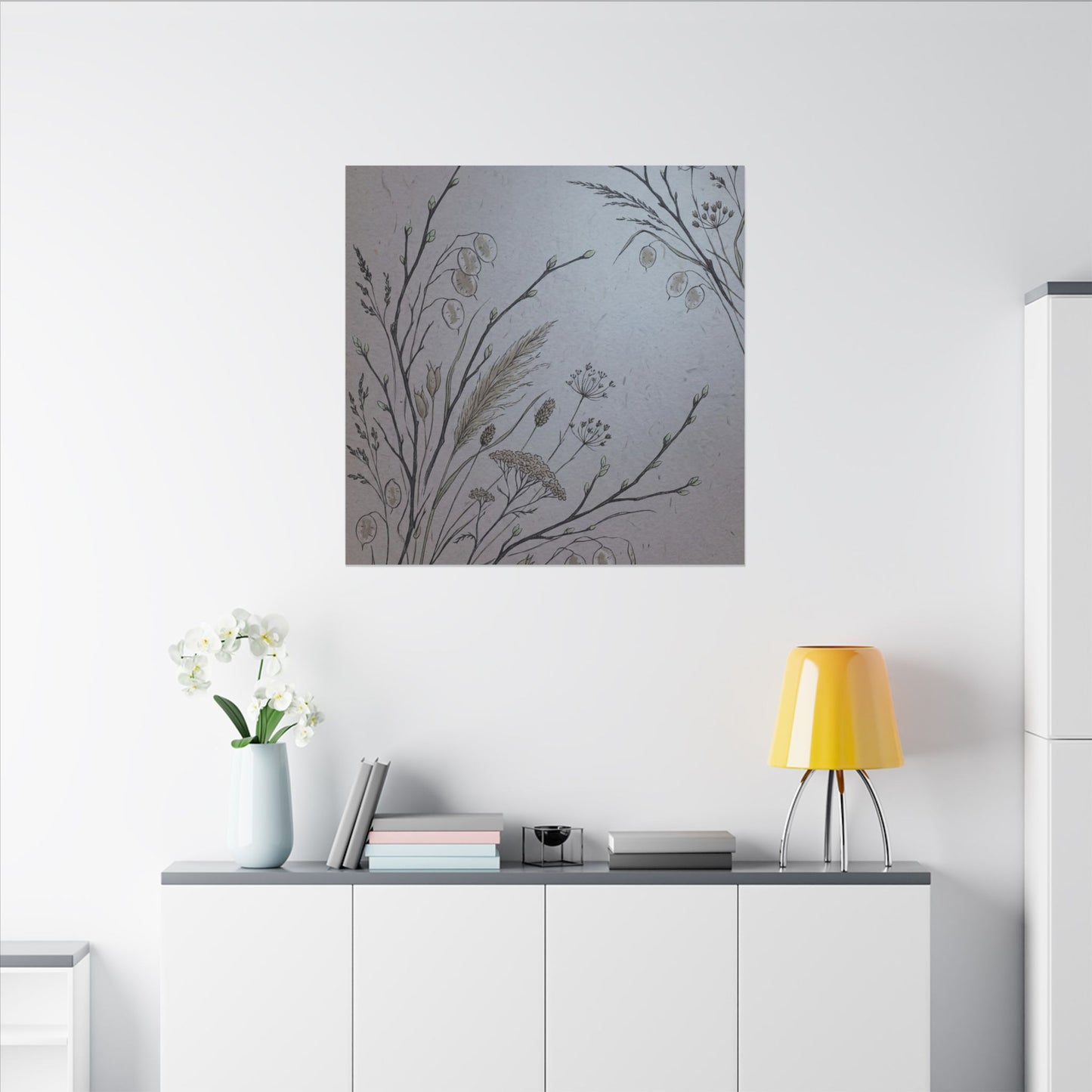 Spring Dried Flowers Japanese Pattern Canvas Art | Cozy Decor