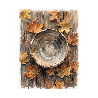 Ceramic Bowl Watercolor Wall Art Print | Elegant Japandi Art
