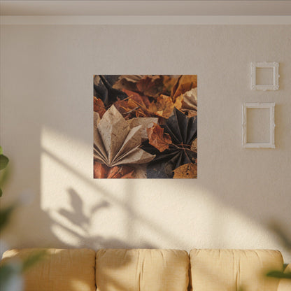 Paper Fold Texture Canvas Art | Elegant Japandi Art