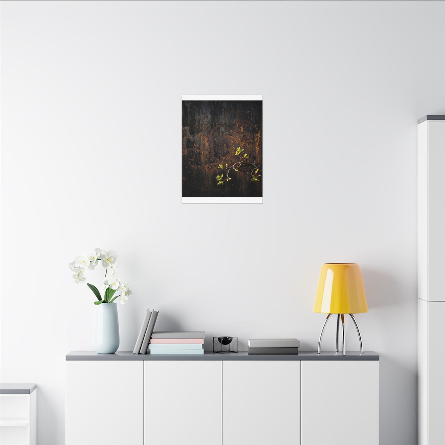 Golden Hour Rust Patina Canvas Art - Dark Japandi Fukinsei
