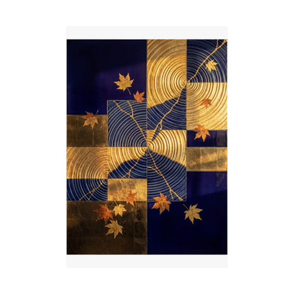 Water Ripple Autumn Wall Art Print | Kintsugi Beautiful Design
