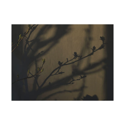 Seijaku Shadow Play Canvas Art - Dark Japandi Charcoal Ink