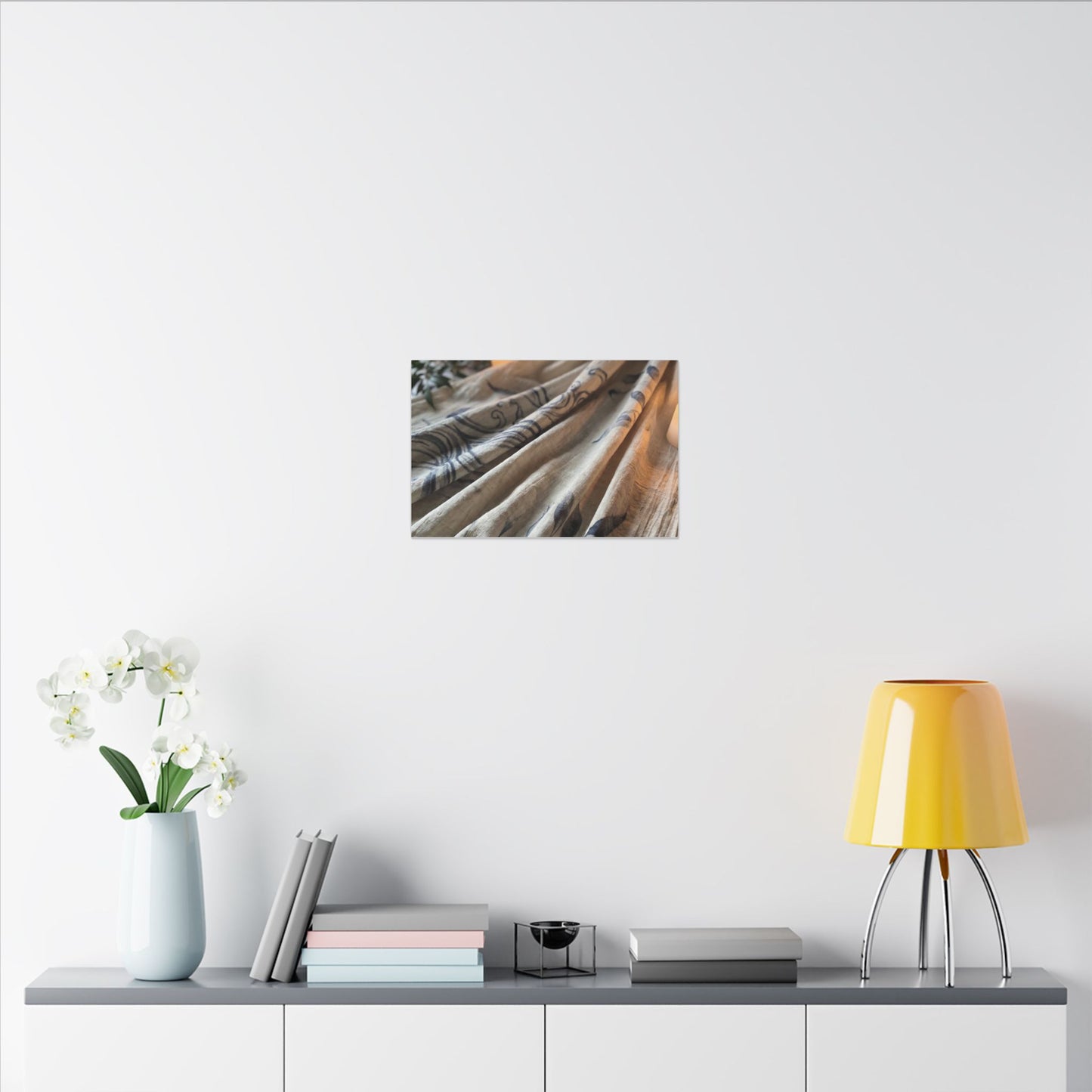 Fukinsei Silk Drape Canvas Art - Japandi Japanese Pattern