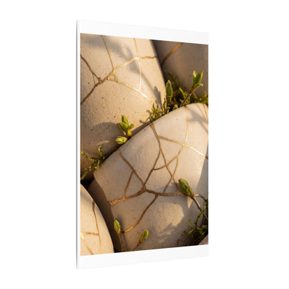 Spring Broken Pottery Gold Vein Canvas Art | Beautiful Decor