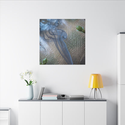 Spring Incense Smoke Japanese Pattern Canvas Art | Neutral Decor