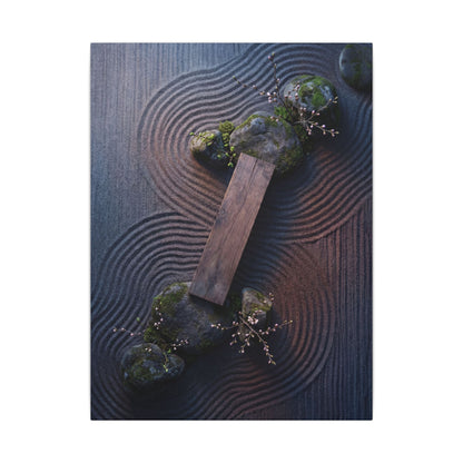 Spring Rock Garden Moody Minimal Canvas Art | Atmospheric Decor
