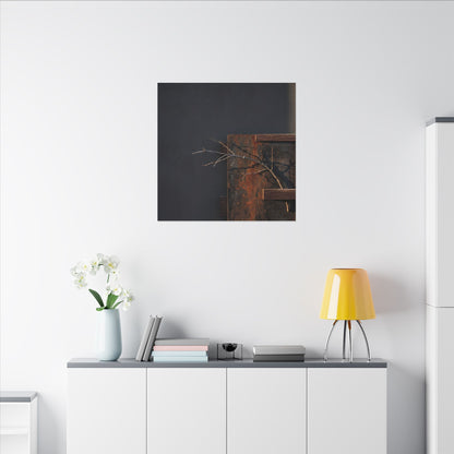 Ma Rust Patina Canvas Art - Dark Japandi Dark Texture