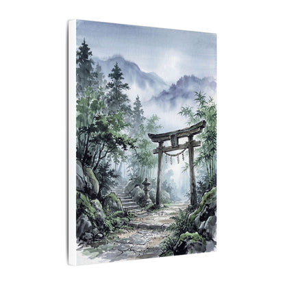 Moonlight Torii Gate Canvas Art - Zen Fukinsei