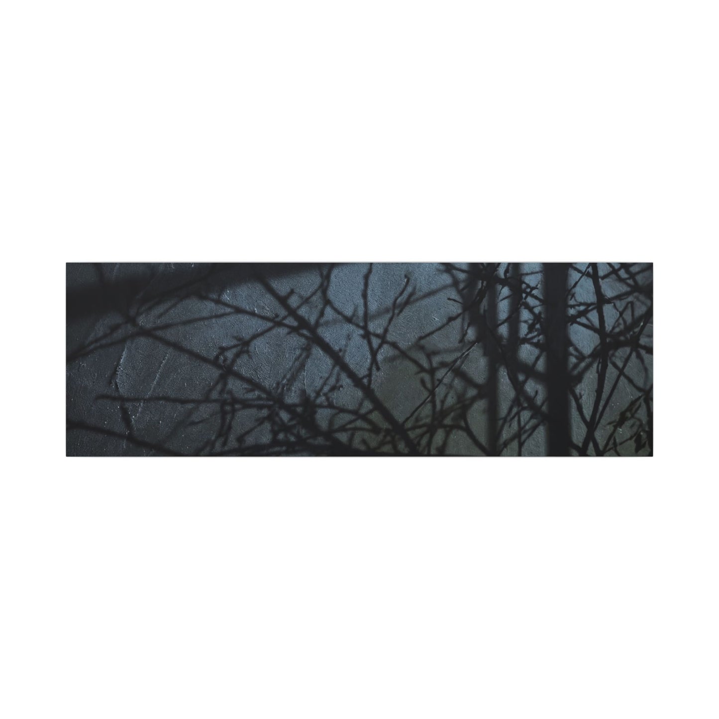 Moonlight Shadow Play Canvas Art - Dark Japandi Shibui