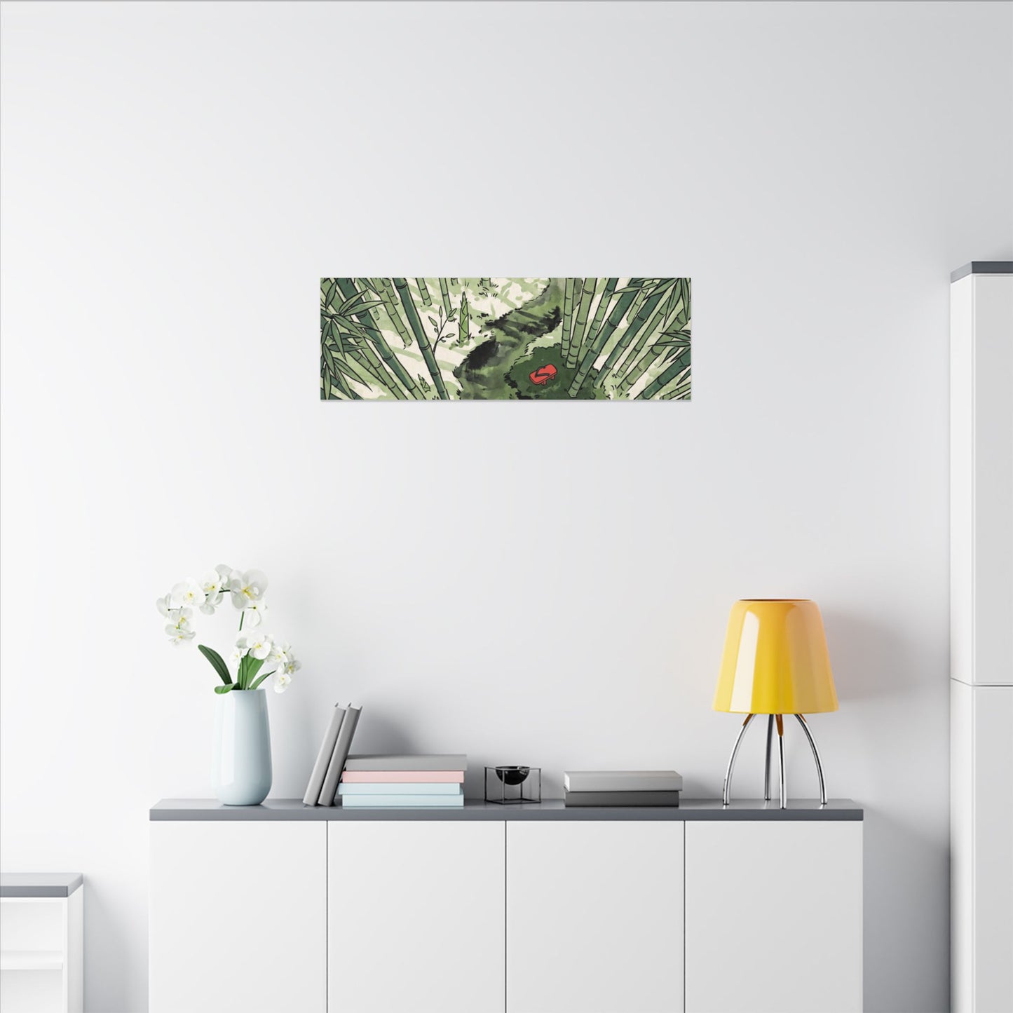Peaceful Bamboo Grove Canvas Art - Ukiyo E Inspired Zen