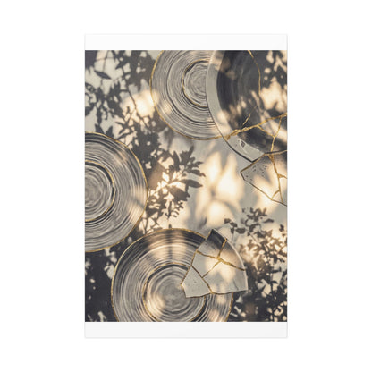 Healing Water Ripple Canvas Art - Gold Vein Kintsugi