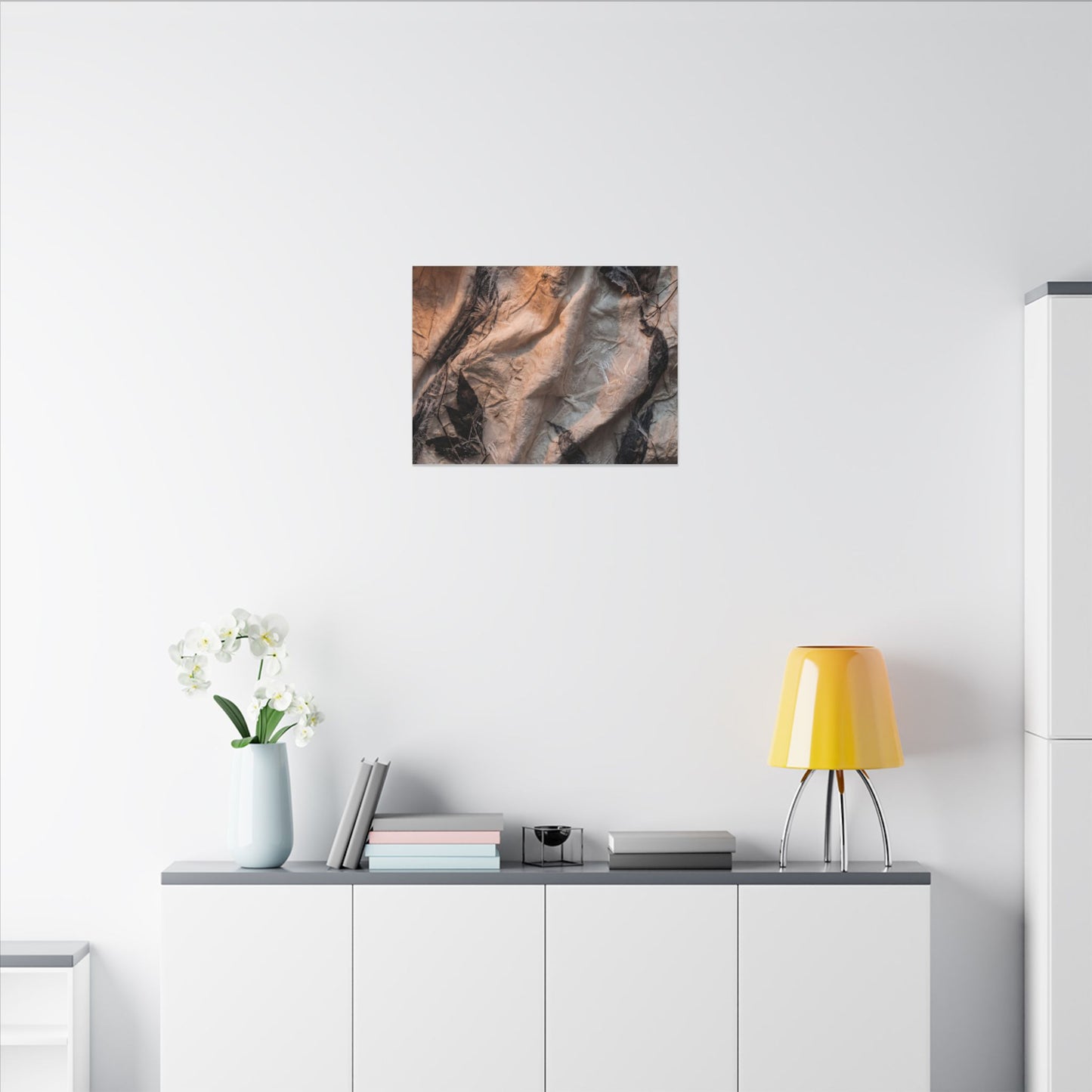 Candlelight Silk Drape Canvas Art - Japandi Mono No Aware