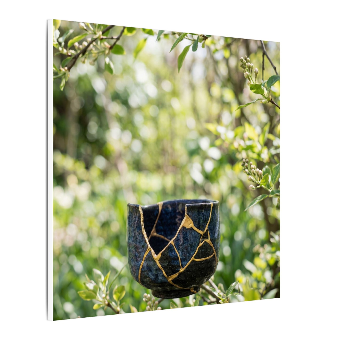 Kintsugi Broken Pottery in Dappled | Broken Beauty Canvas Art