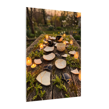 Broken Pottery Spring Canvas Art | Kintsugi Beautiful Design