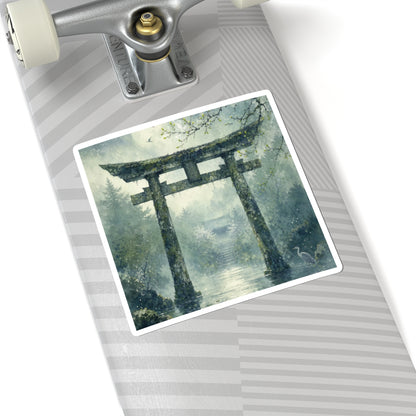 Datsuzoku Torii Gate Sticker - Japandi Watercolor