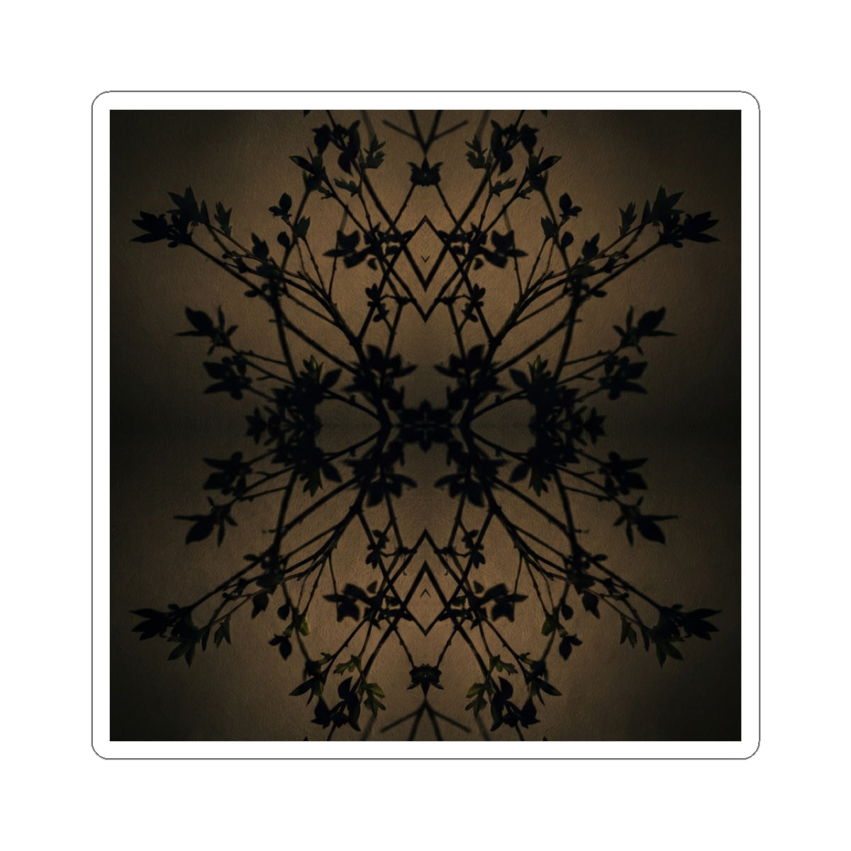 Dark Japandi Shadow Play in Golden Hour | Shadow Zen Sticker