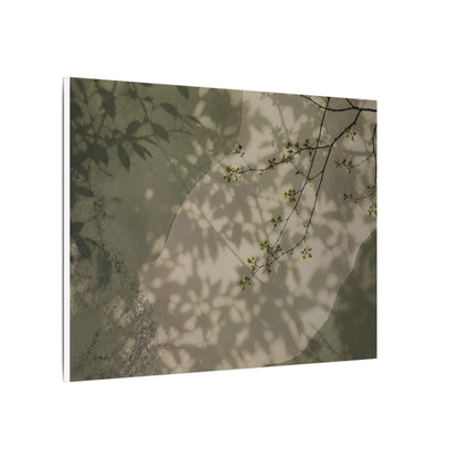 Neutral Shadow Play Canvas Art - Japanese Pattern Japandi