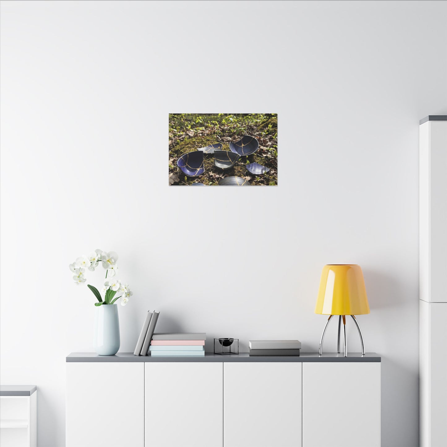 Philosophical Broken Pottery Canvas Art - Broken Beauty Kintsugi