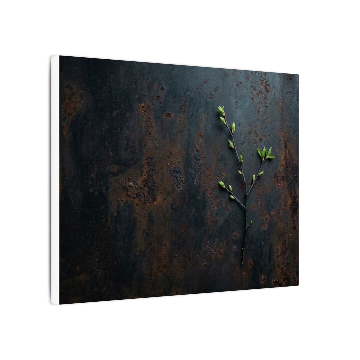 Rust Patina Moody Minimal Canvas Art | Moody Dark Japandi Art