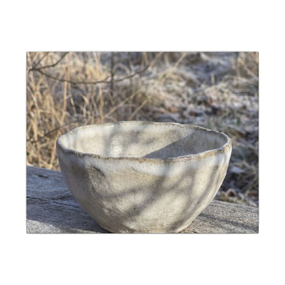 Dappled Ceramic Bowl Canvas Art - Japandi Fukinsei
