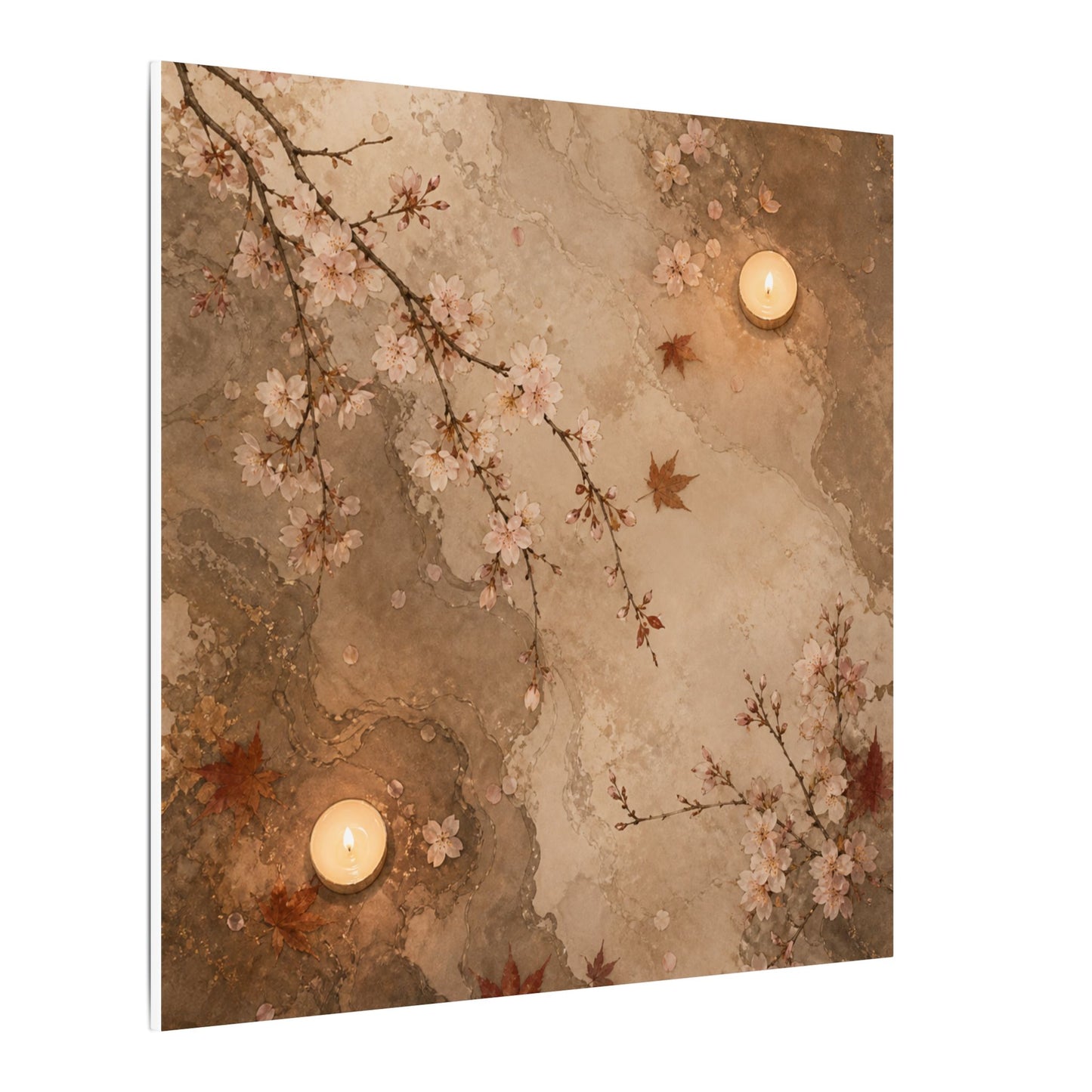 Cherry Blossom Canvas Art | Autumn Japandi Japanese Pattern Art