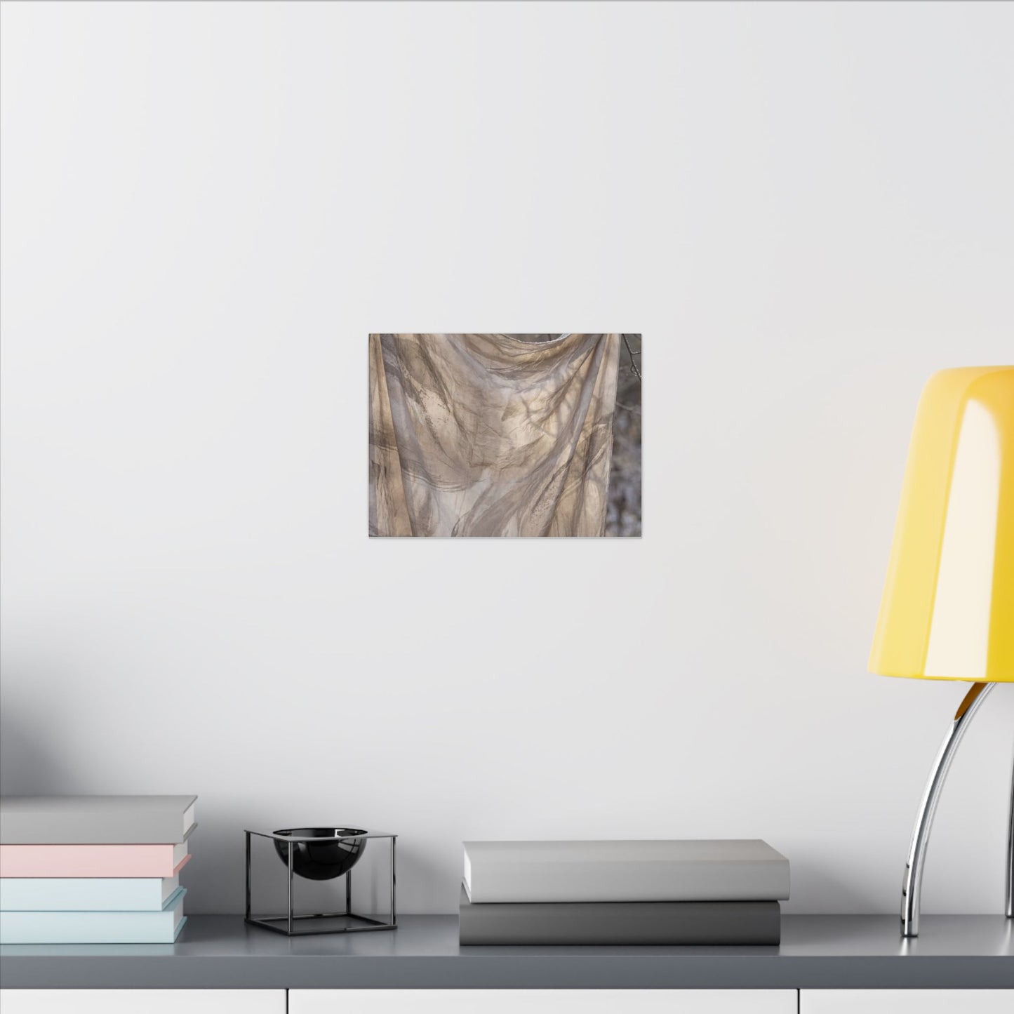 Ma Silk Drape Canvas Art - Japandi Japanese Pattern