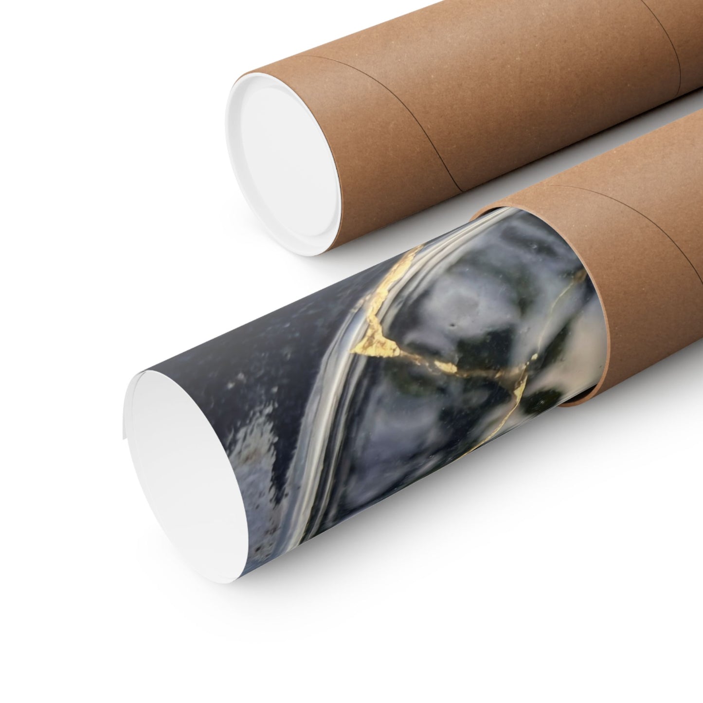 Seijaku Water Ripple Wall Art Print - Kintsugi Gold Repair