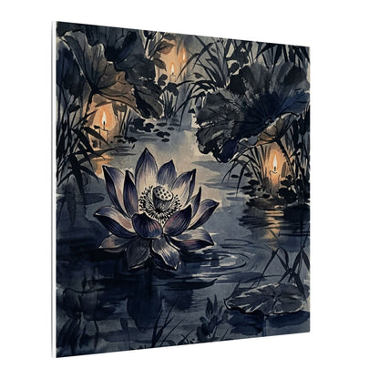 Fukinsei Lotus Flower Canvas Art - Zen Sumi E