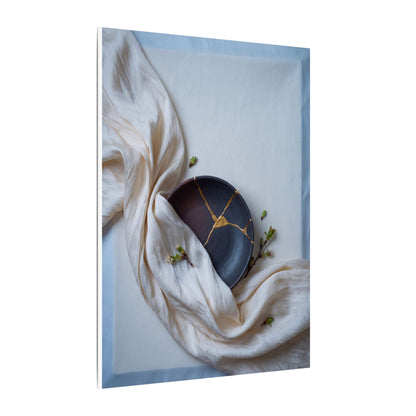 Ma Silk Drape Canvas Art - Kintsugi Gold Repair