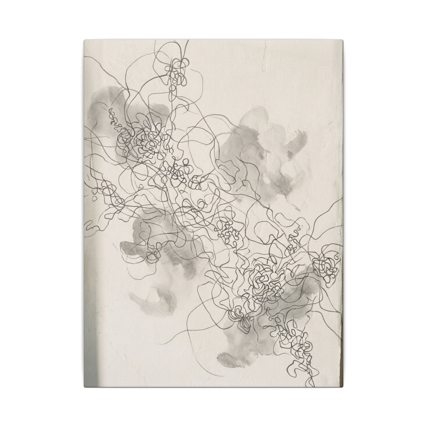 Shadow Play Spring Canvas Art | Dark Japandi Sophisticated Design